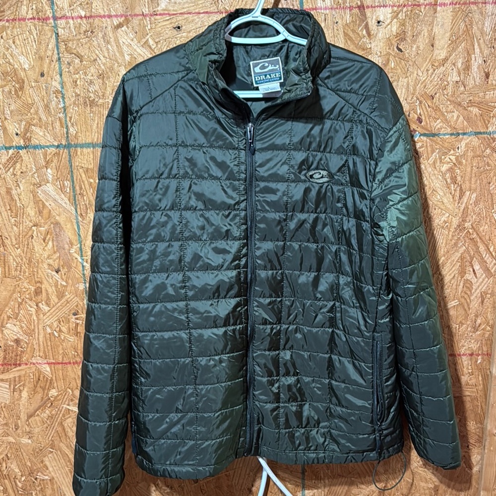 Drake Green Puffer Jacket Lightweight Insulated